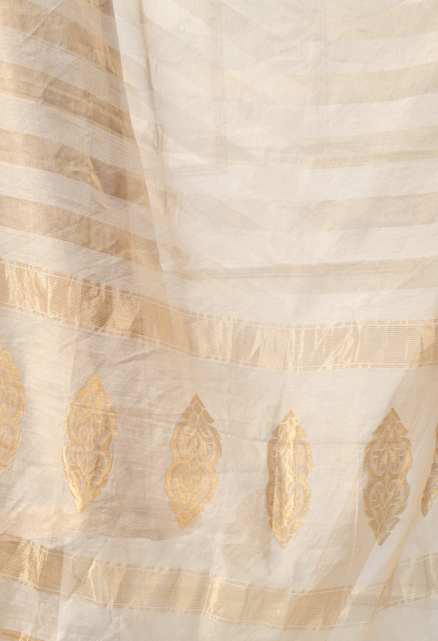Maheshwari Handloom Silk Cotton and Zari Golden Kurta with Dupatta