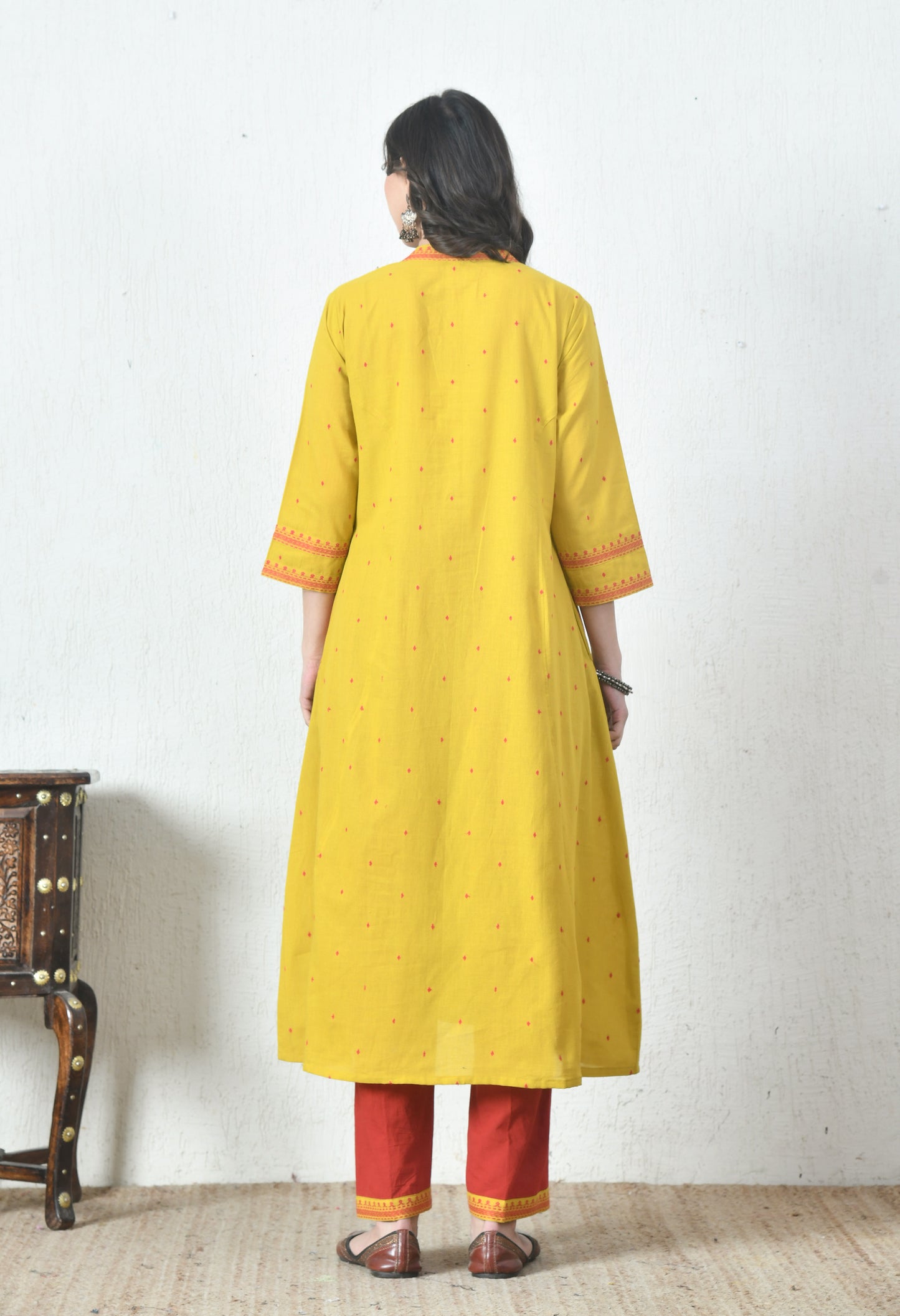 Yellow Cotton Kurta Set