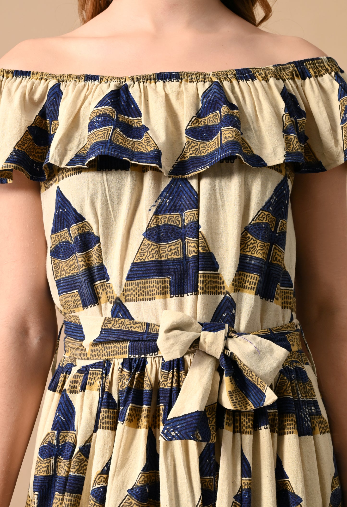Off White White and Blue dress