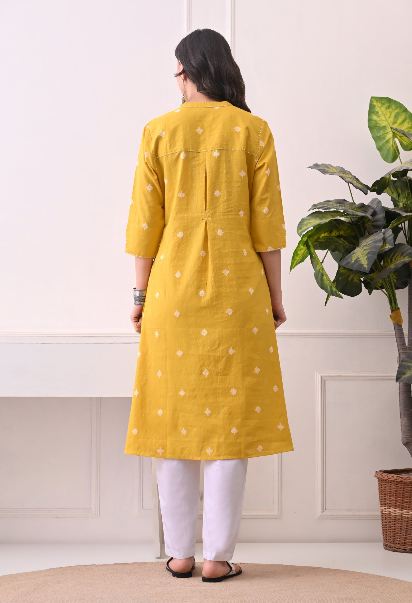 Yellow Cotton Kurta