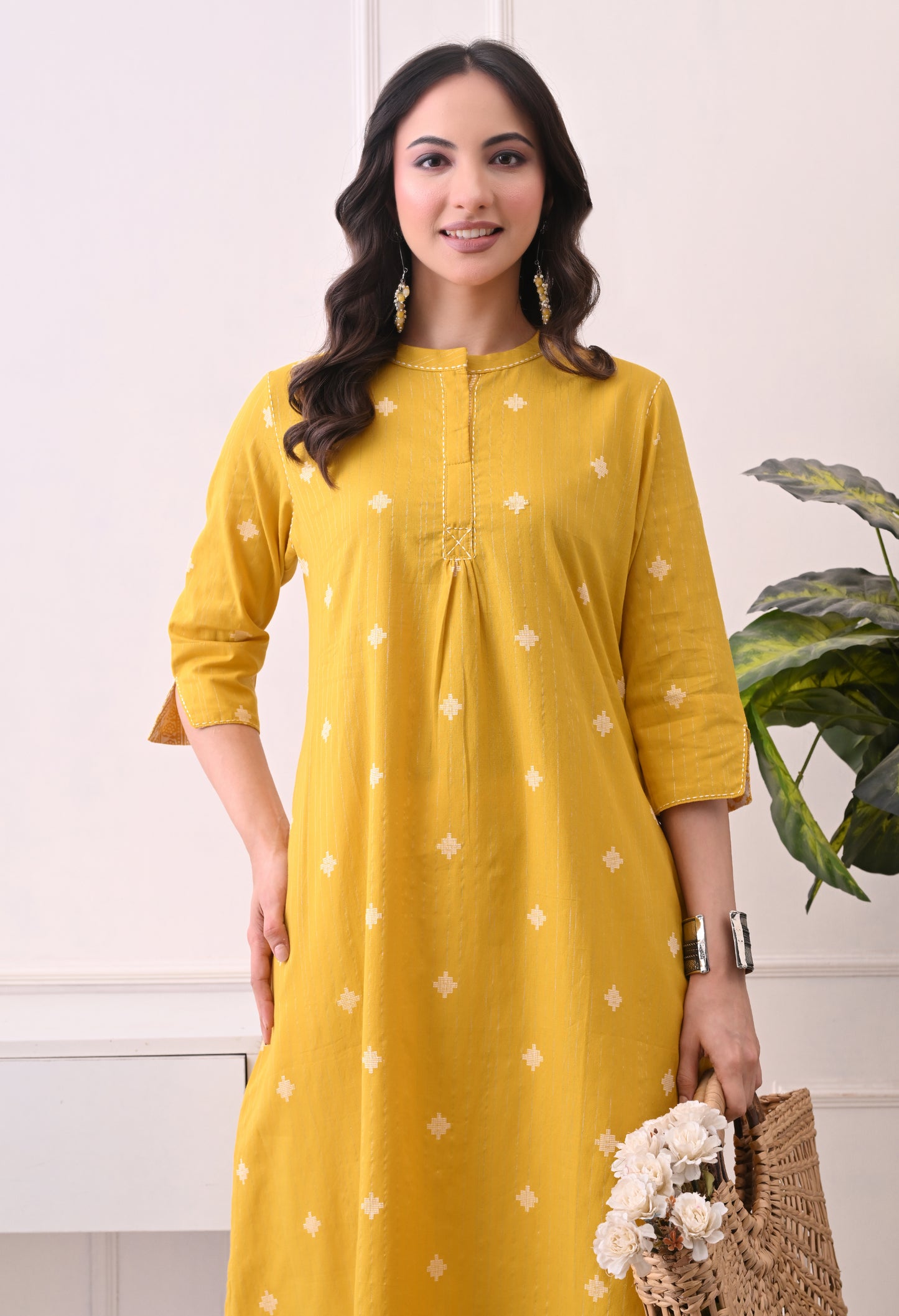 Yellow Cotton Kurta