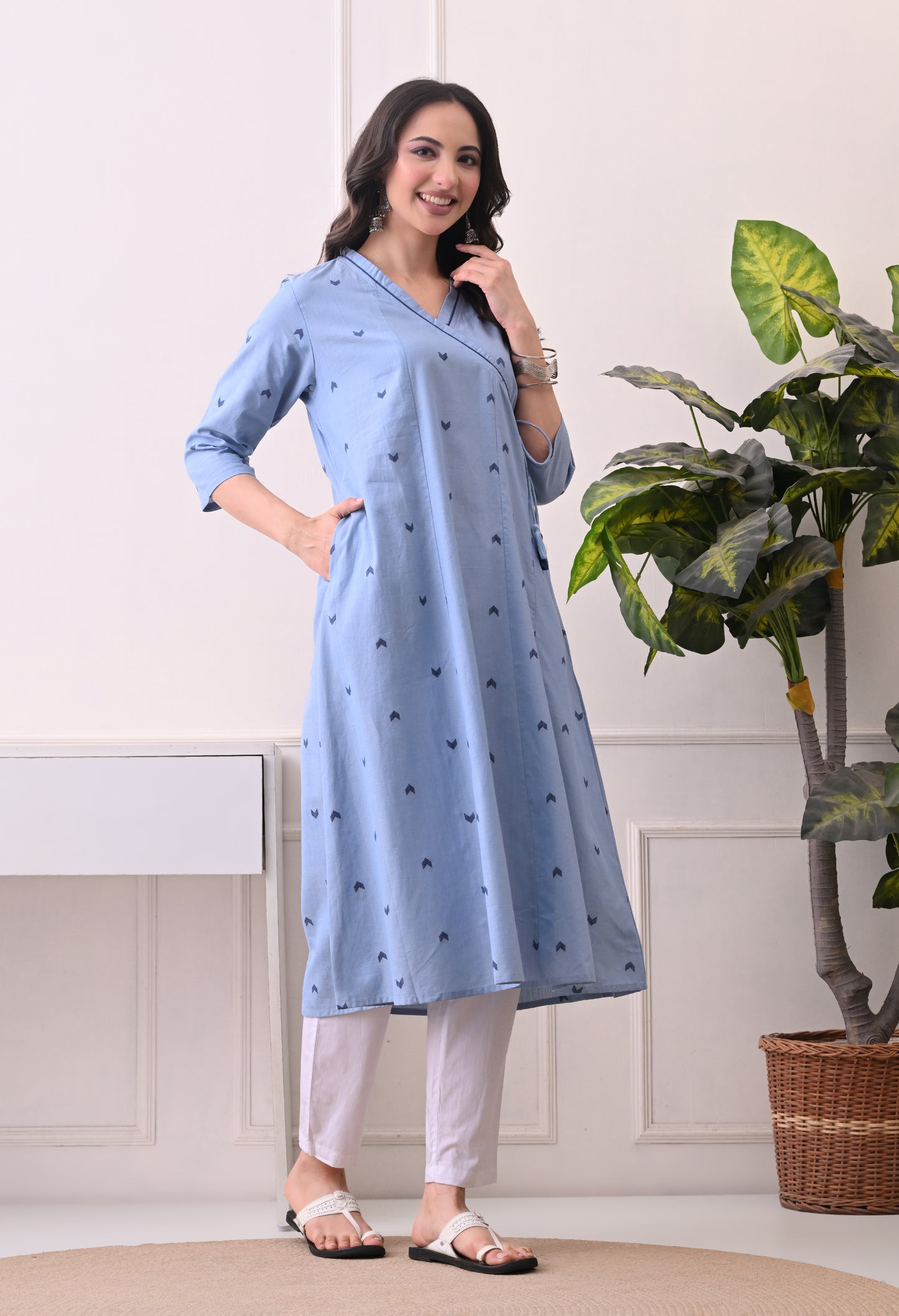 Blue Cotton Kurta