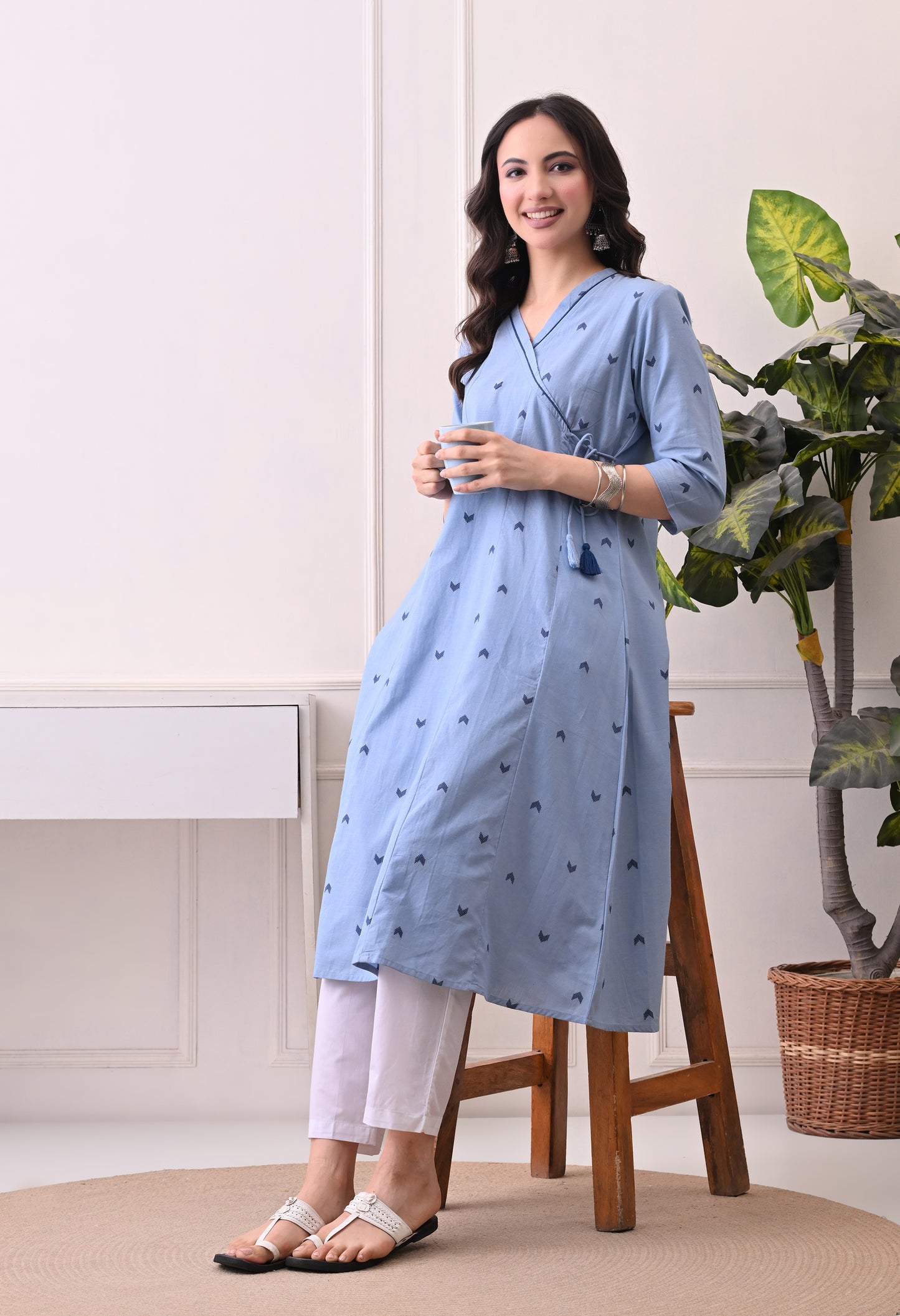 Blue Cotton Kurta