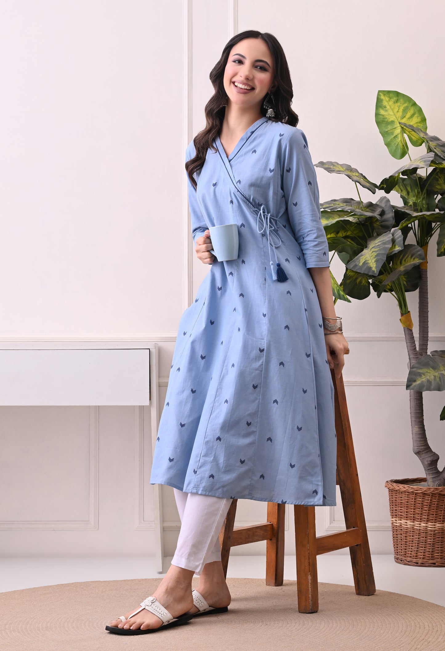 Blue Cotton Kurta