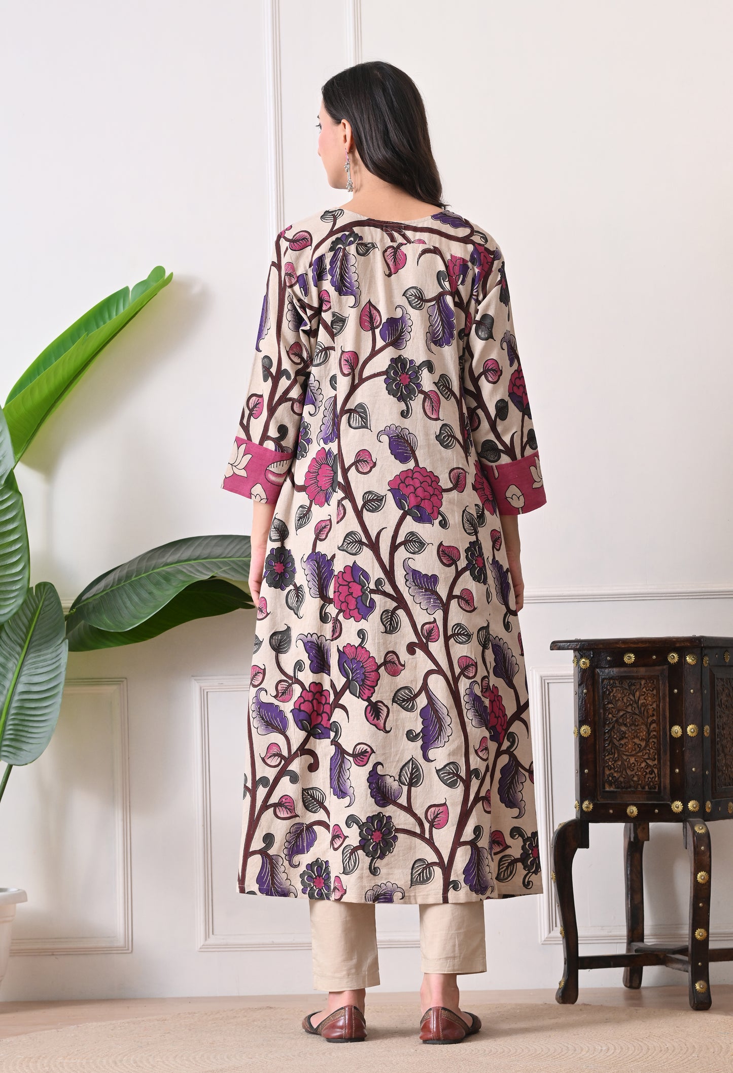 Rani Kalamkari Cotton Kurta