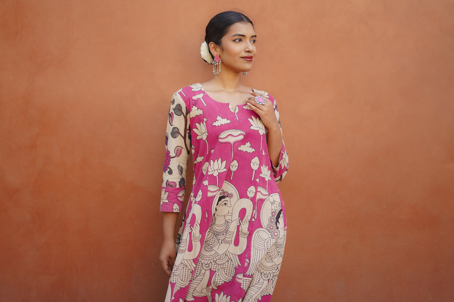 Rani Kalamkari Cotton Kurta