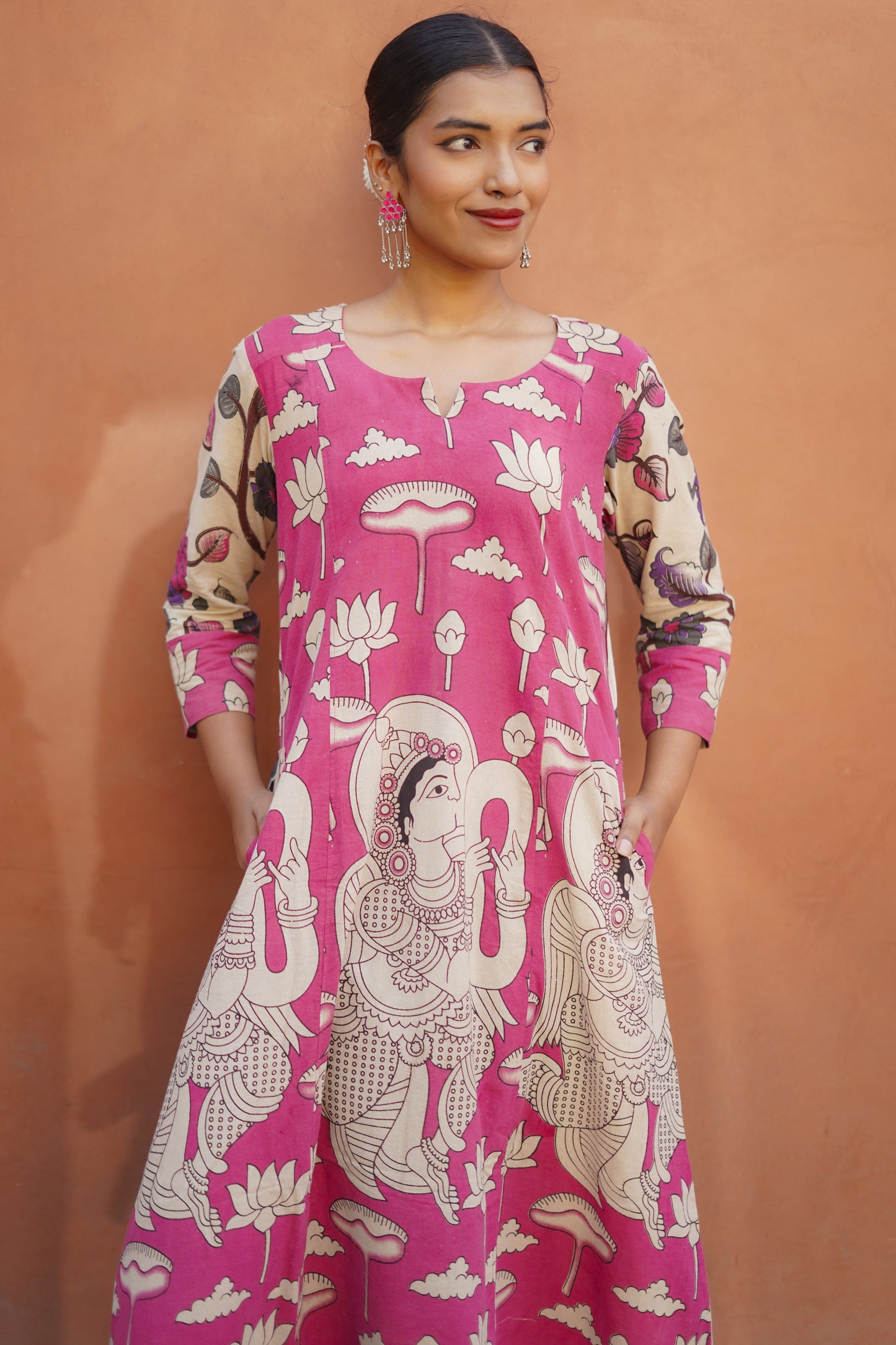 Rani Kalamkari Cotton Kurta