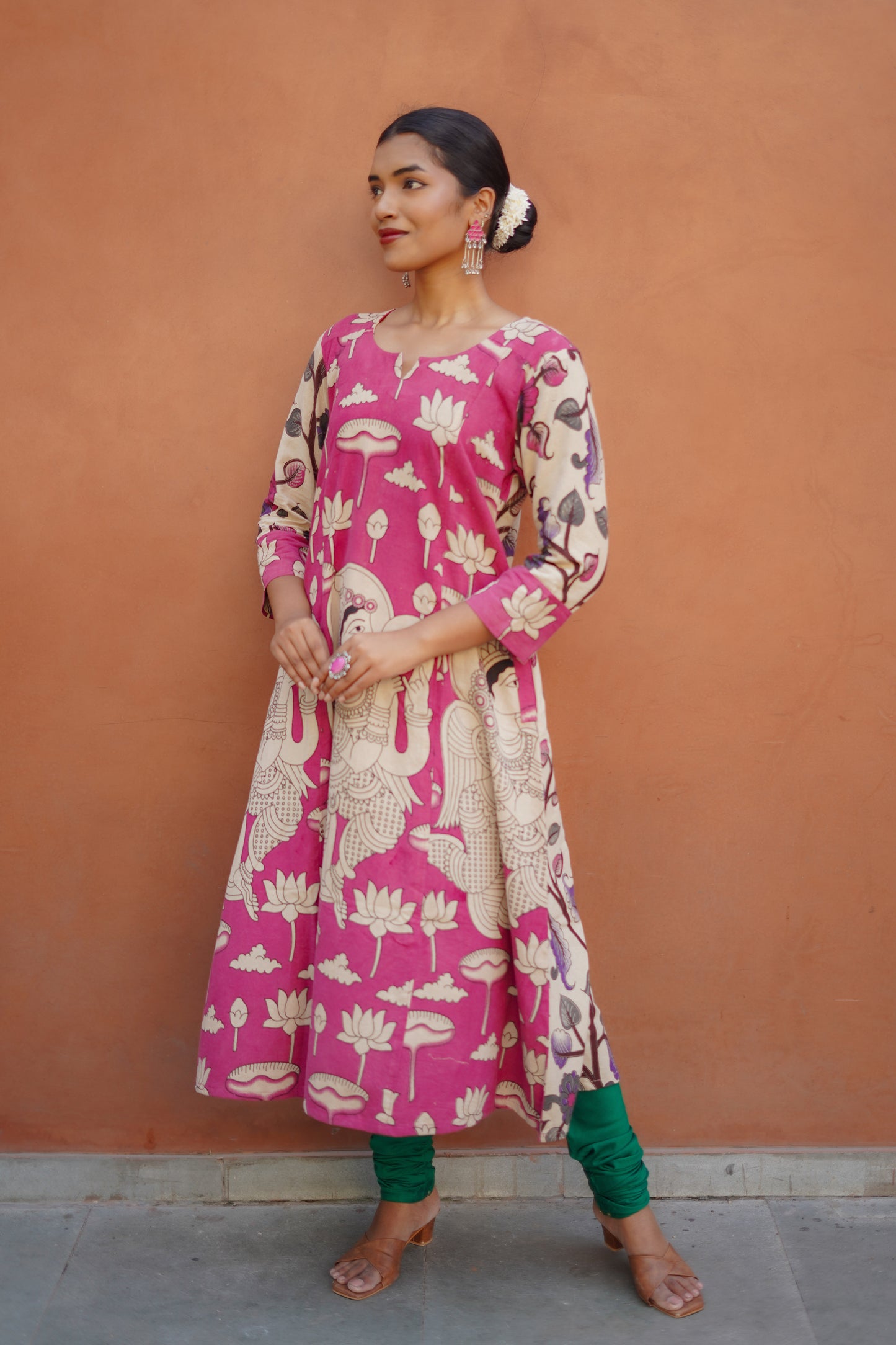 Rani Kalamkari Cotton Kurta